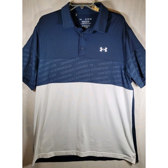 Under Armour Other - Under Armour Heat Gear Polo Mens Size XL Blue Loose The Playoff Polo Lite